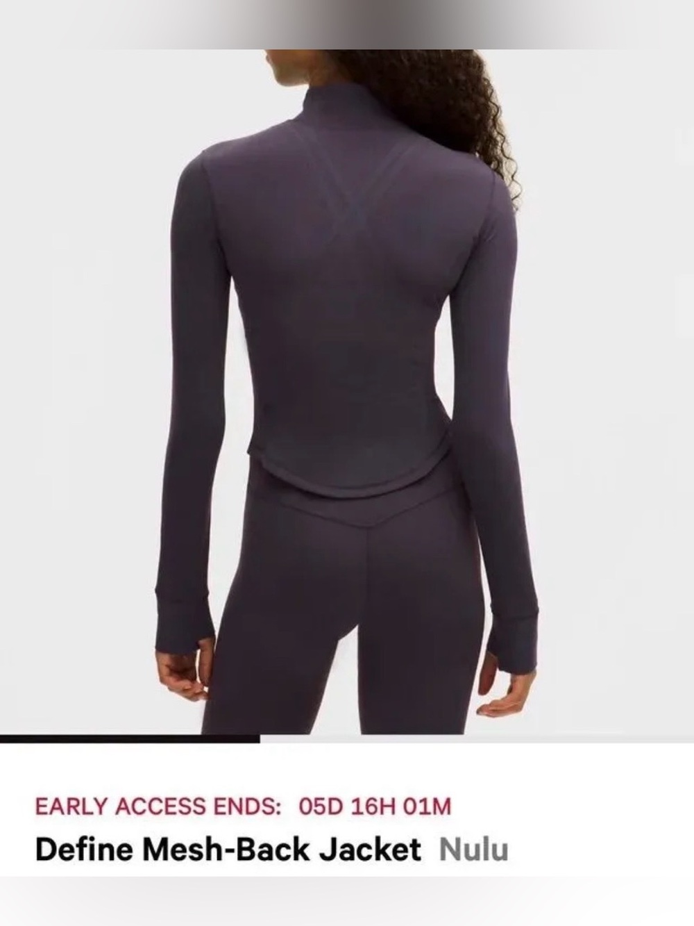 Lululemon Define Mesh-Back Jacket Nulu 💜 Size 8 | NWT SOLD OUT!!